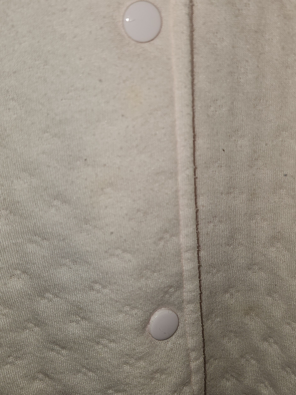Unbranded Long Quilted Button-Front Robe  Embroidered Neckline - Light Pink Sz S - Picture 3 of 4